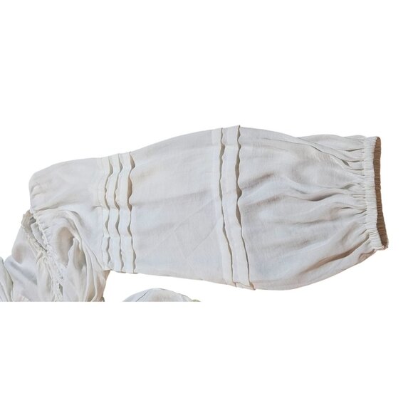 Free People NWT Women’s Ivory Peasant Bodysuit S  Boho Chic Academia, Poetcore - Picture 10 of 15